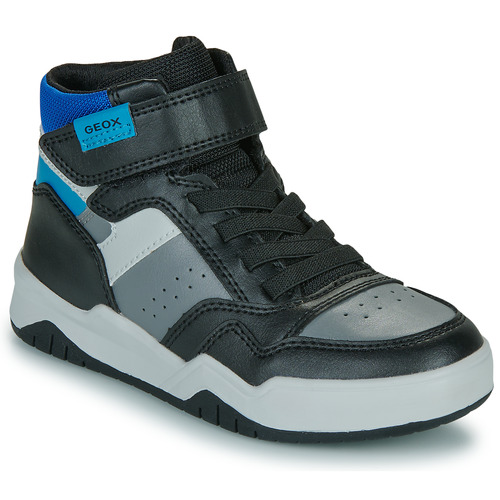 Sapatos Rapaz Sapatilhas de cano-alto Geox J PERTH BOY Preto