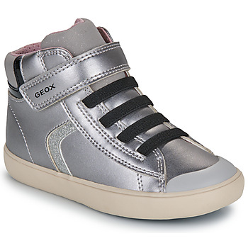 Sapatos Rapariga Sapatilhas de cano-alto Geox B GISLI GIRL Prata