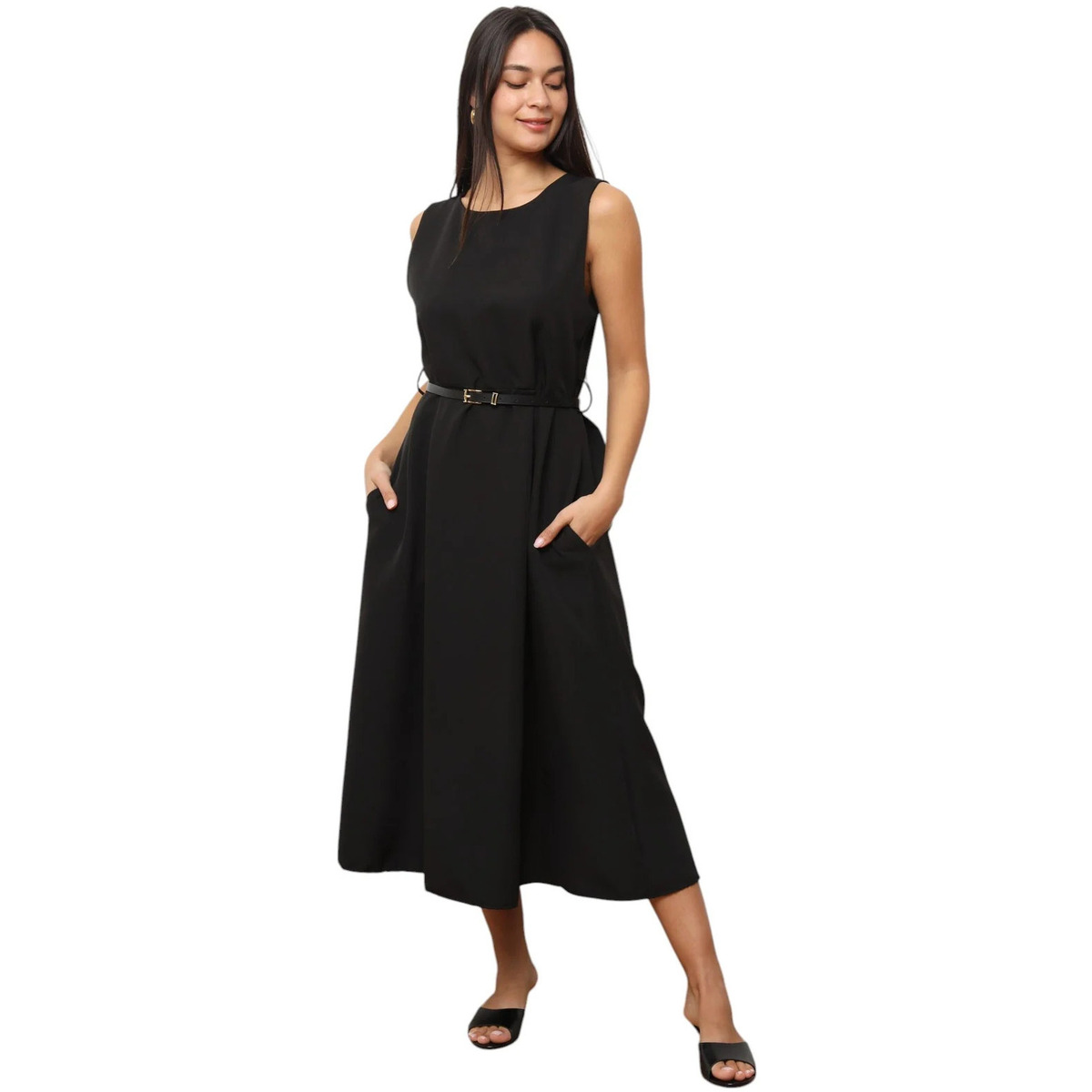 Textil Mulher Vestidos La Modeuse 74382_P175857 Preto