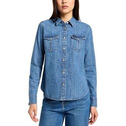 Textil Mulher camisas Lee 112355113 WESTERN SHIRT-PEAKED Azul