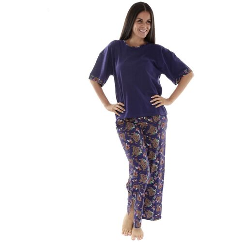 Textil Mulher Pijamas / Camisas de dormir Christian Cane ENSEMBLE    NICOLETTE Azul