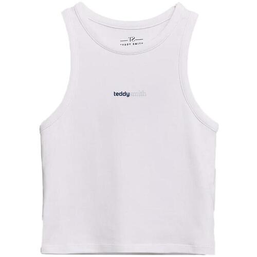 Textil Rapariga Tops sem mangas Teddy Smith  Branco