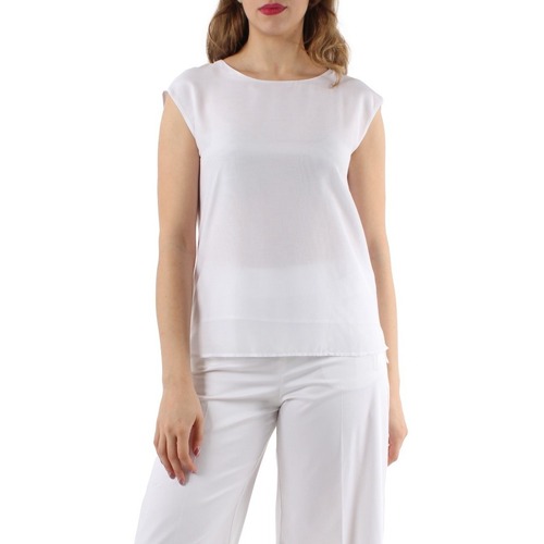 Textil Mulher camisas Linea Emme Marella 15111072 Branco