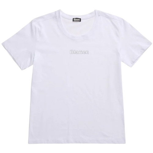 Textil Mulher T-shirts e Pólos Blauer 25SBLDH02374 Branco