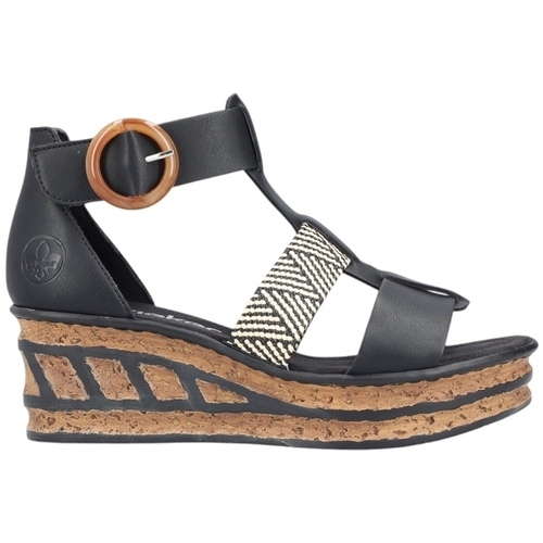 Sapatos Mulher Sandálias Rieker 68182 Preto