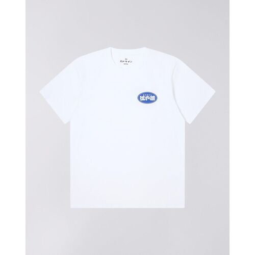 Textil Homem T-shirts e Pólos Edwin I035006.EDO WIN TS-02.67 WHITE Branco