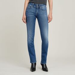 Textil Mulher Calças de ganga G-Star Raw D26424-D760 MIDGE SLIM STRAIGHT-H073 FADED BLUE STREAM Azul