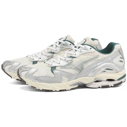 Mizuno D1GA2431 07 - WAVE RIDER-SNOW WHITE/SLATE/BISTRO GREEN Verde