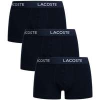 Roupa de interior Homem Boxer Lacoste 3 packs de calções elásticos de algodão Azul