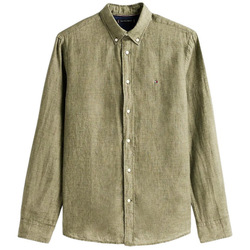 Textil Homem Camisas mangas comprida Tommy Hilfiger MW0MW34602 Verde