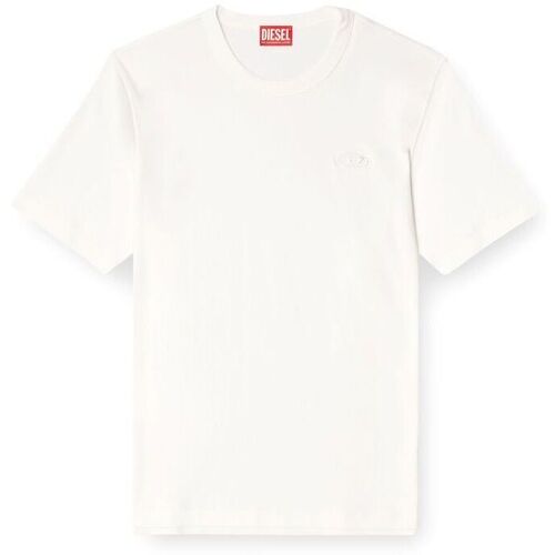 Textil Homem T-shirts e Pólos Diesel A16672 0AIJU-141 WHITE Branco