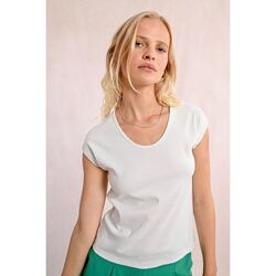 Textil Mulher T-shirts e Pólos Molly Bracken M148DP-WHITE Branco