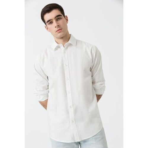 Textil Homem Camisas mangas comprida Tiffosi 10060305-001-1-1 Branco