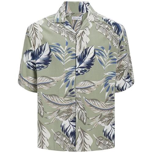 Textil Homem Camisas mangas curtas Jack & Jones  Verde