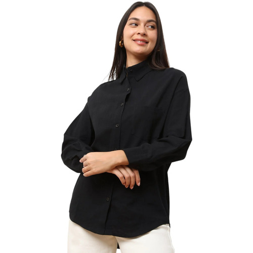 Textil Mulher camisas La Modeuse 74355_P175816 Preto