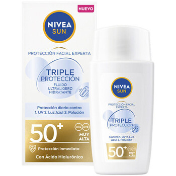 beleza Mulher Proteção solar Nivea Ultrafluid Triple Protection Face Sunscreen SPF 50+ 40m Outros