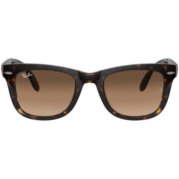 Relógios & jóias Homem óculos de sol Ray-ban FOLDING WAYFARER 0RB4105. Bege