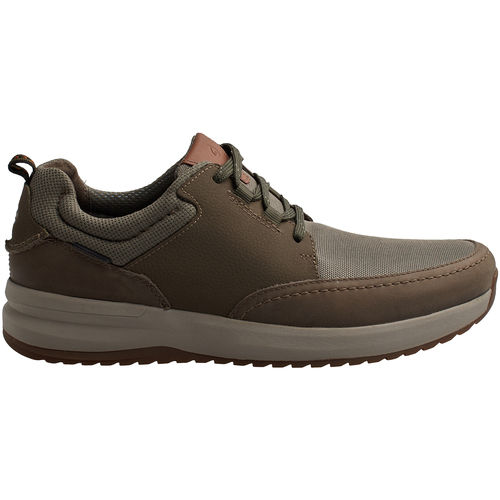 Sapatos Homem Sapatilhas Clarks WELLMAN-LOWII-BLACK NUBUCK Castanho