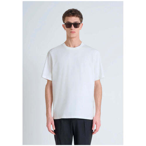 Textil Homem T-shirts e Pólos Antony Morato MMKS02524-FA100240-1011-1-1 Branco