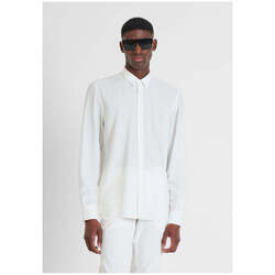 Textil Homem Camisas mangas comprida Antony Morato MMSL00752-FA400082-1011-1-1 Branco