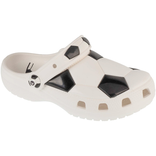 Sapatos Rapaz Chinelos Crocs Classic Soccer Ball Clog Kids Branco
