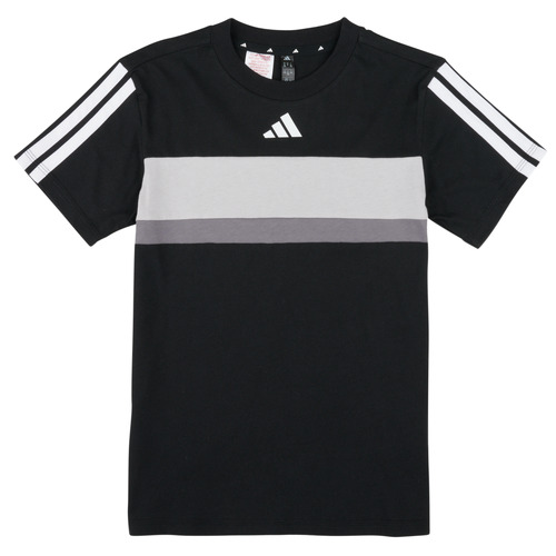Textil Rapaz T-Shirt mangas curtas Adidas Sportswear Seasonal Essentials Tiberio 3-Stripes T-Shirt Kids Preto