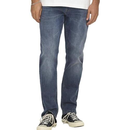 Textil Homem Calças Jeans Only & Sons   Azul