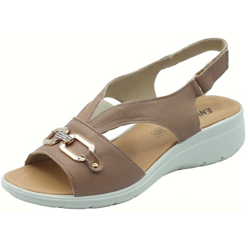 Sapatos Mulher Sandálias Enval 7777022 Capra Tamponata Castanho