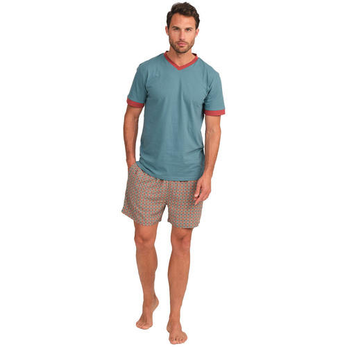 Textil Homem Pijamas / Camisas de dormir J&j Brothers JJBFH5001 Azul