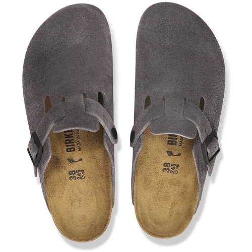 BIRKENSTOCK Boston Suede Leather Regular - Velvet Grey Cinza