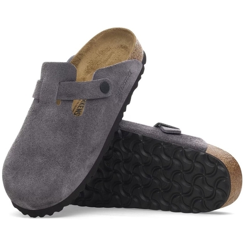 BIRKENSTOCK Boston Suede Leather Regular - Velvet Grey Cinza