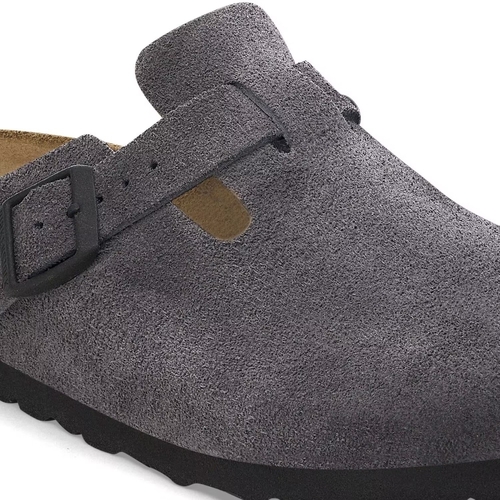 BIRKENSTOCK Boston Suede Leather Regular - Velvet Grey Cinza