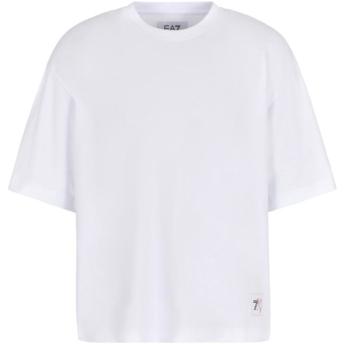 Textil Mulher T-shirts e Pólos Emporio Armani EA7  Branco