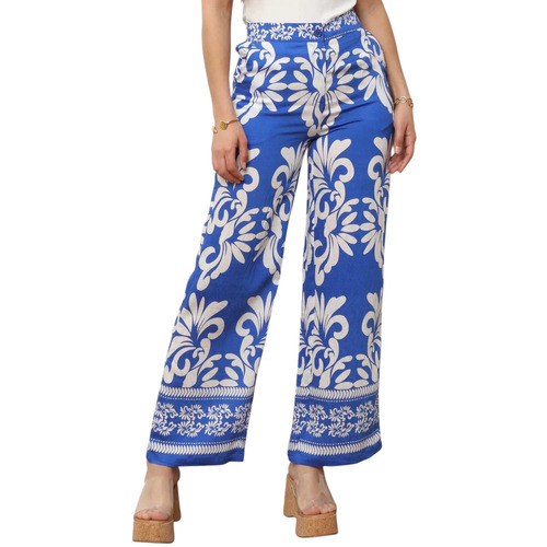 Textil Mulher Calças La Modeuse 74534_P176109 Azul