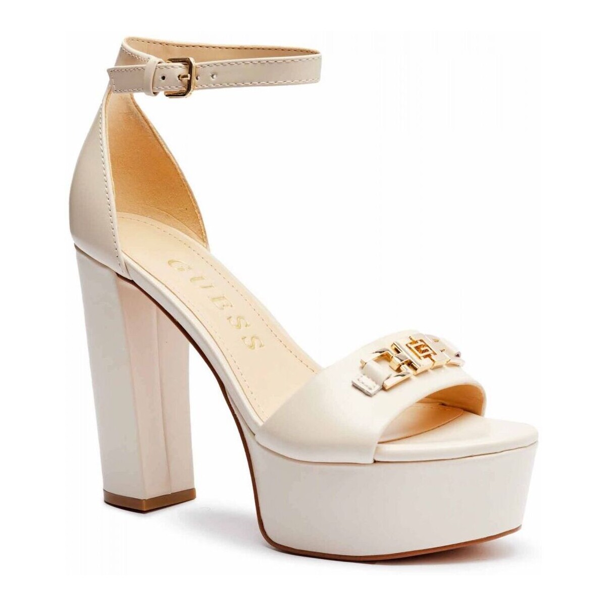 Sapatos Mulher Escarpim Guess FLJSET LEA03-CREAM Bege