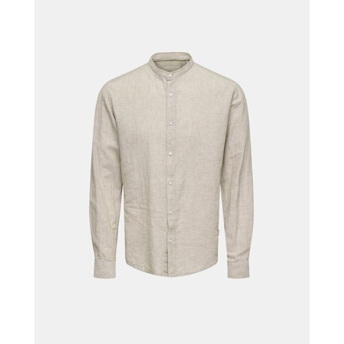 Textil Homem Camisas mangas comprida Only & Sons  22019173 CAIDEN Bege