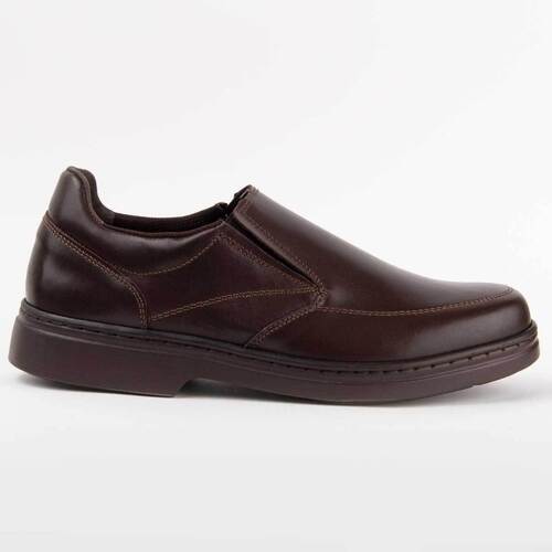 Sapatos Homem Mocassins Purapiel 104859 Castanho