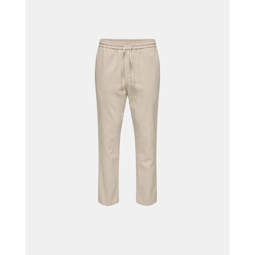 Textil Homem Calças Only & Sons  22024966 LINUS Bege