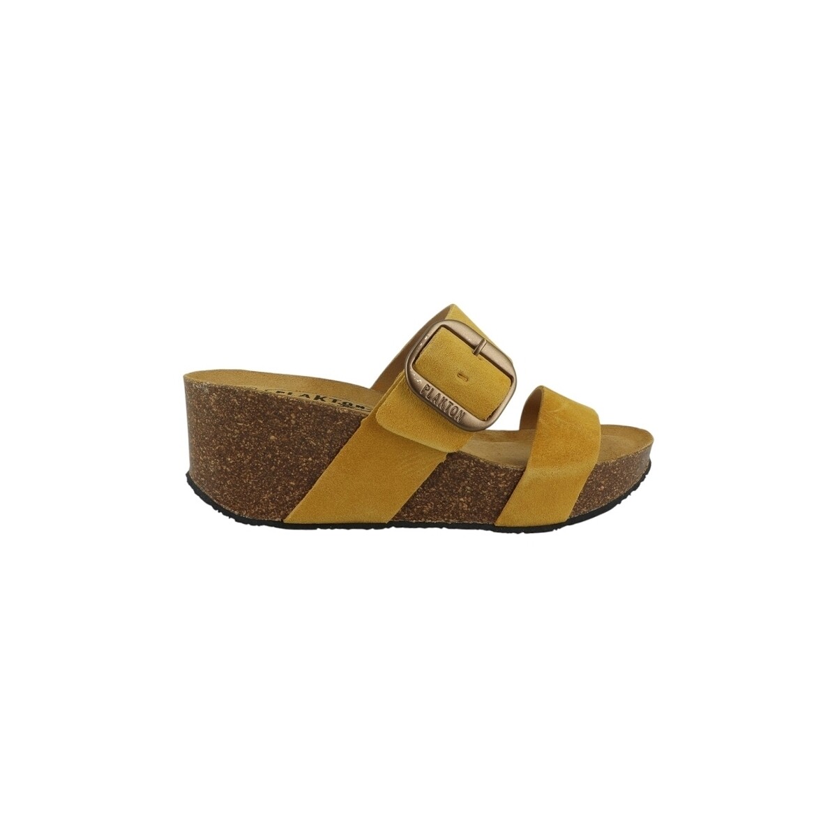 Sapatos Mulher Chinelos Plakton SO ROCK AFELPADO OCRE 648-X CREPE Jaune Amarelo