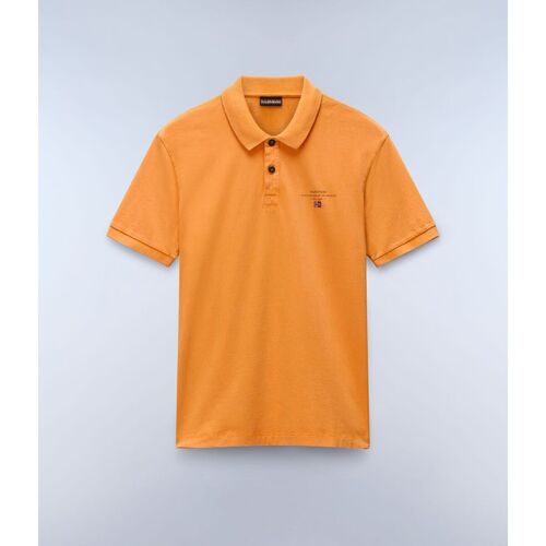 Textil Homem T-shirts e Pólos Napapijri ELBAS JERSEY - NP0A4GB4-A701 APRICOT Branco
