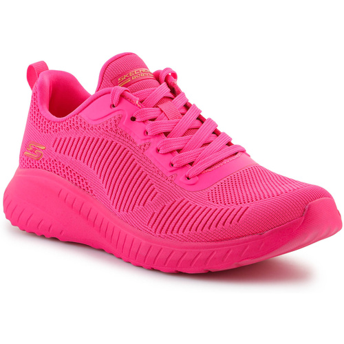 Sapatos Homem Sapatilhas Skechers Bobs Squad Chaos-cool Rythms 117216-NPNK Neon Pink Rosa