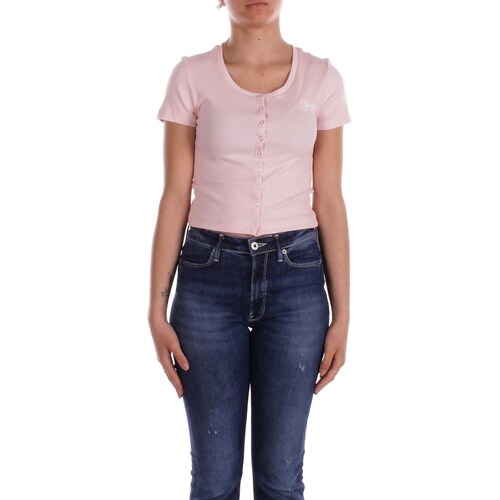 Textil Mulher T-Shirt mangas curtas Guess W5GP27KA0H1 Rosa