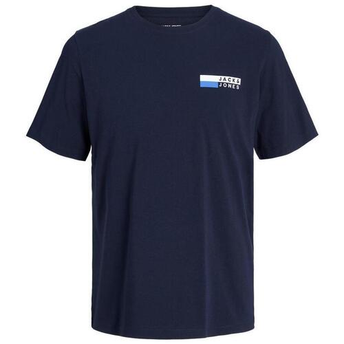 Textil Homem T-shirts e Pólos Jack & Jones  Azul