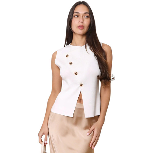 Textil Mulher Tops / Blusas La Modeuse 74434_P175959 Branco