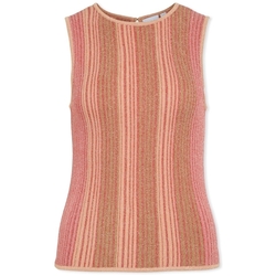 Textil Mulher Tops / Blusas Vila Top Melvina Glitter - Aurora Red Rosa