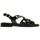 Sapatos Mulher Sandálias Porronet SANDALIA PLANA DE PIEL CON TACHUELAS NEGRO  3125 MÓNICA Preto