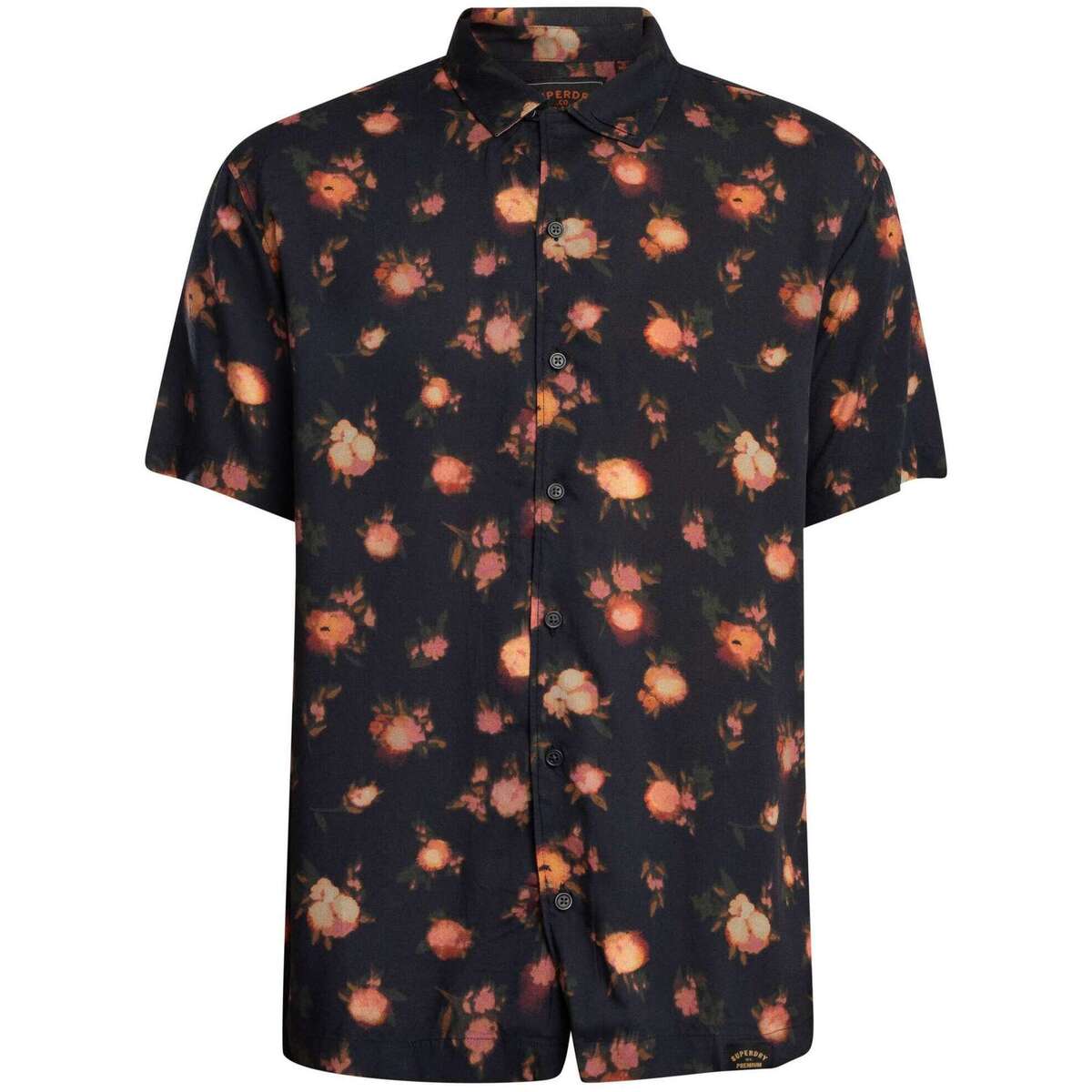 Textil Homem Camisas mangas curtas Superdry Camisa de manga curta com estampado Preto