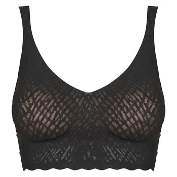 Roupa de interior Mulher Triangulares Sloggi  ZERO Feel Bliss Bralette Preto
