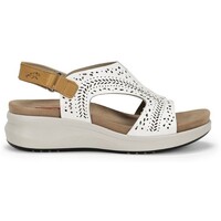 Sapatos Mulher Sandálias Fluchos SANDALIAS DE PIEL BLANCAS DE HORMA ANCHA  STREET F2007 Branco