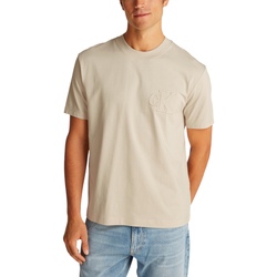 Textil Homem Polos mangas compridas Calvin Klein Jeans CK APPLIQUE TEE J30J327494 Bege